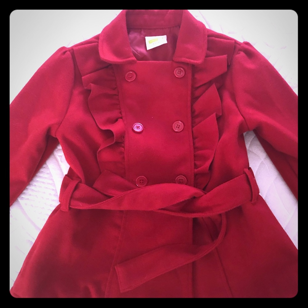 Childs Red Pea Coat